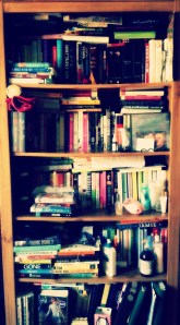 The bookshelves are starting to cave in at our house...