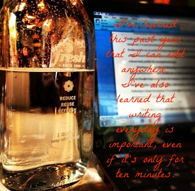 I even edit while I eat...