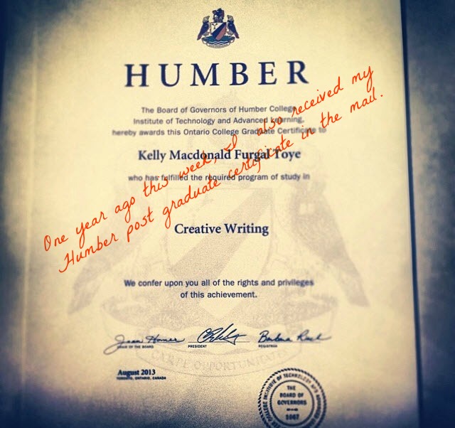 Humber School of Writers Post Graduate Certificate 