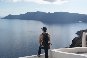 Ian checking out the view